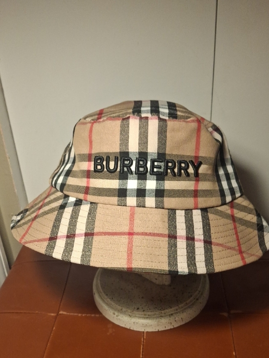 Burberry Accessories - Burberry Beige Check Bucket Hat